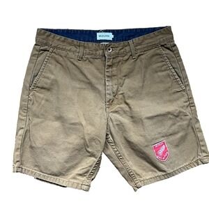 Taylor Stitch Men's The Camp Short Brown Detriot Red Wing Patch, Size 35